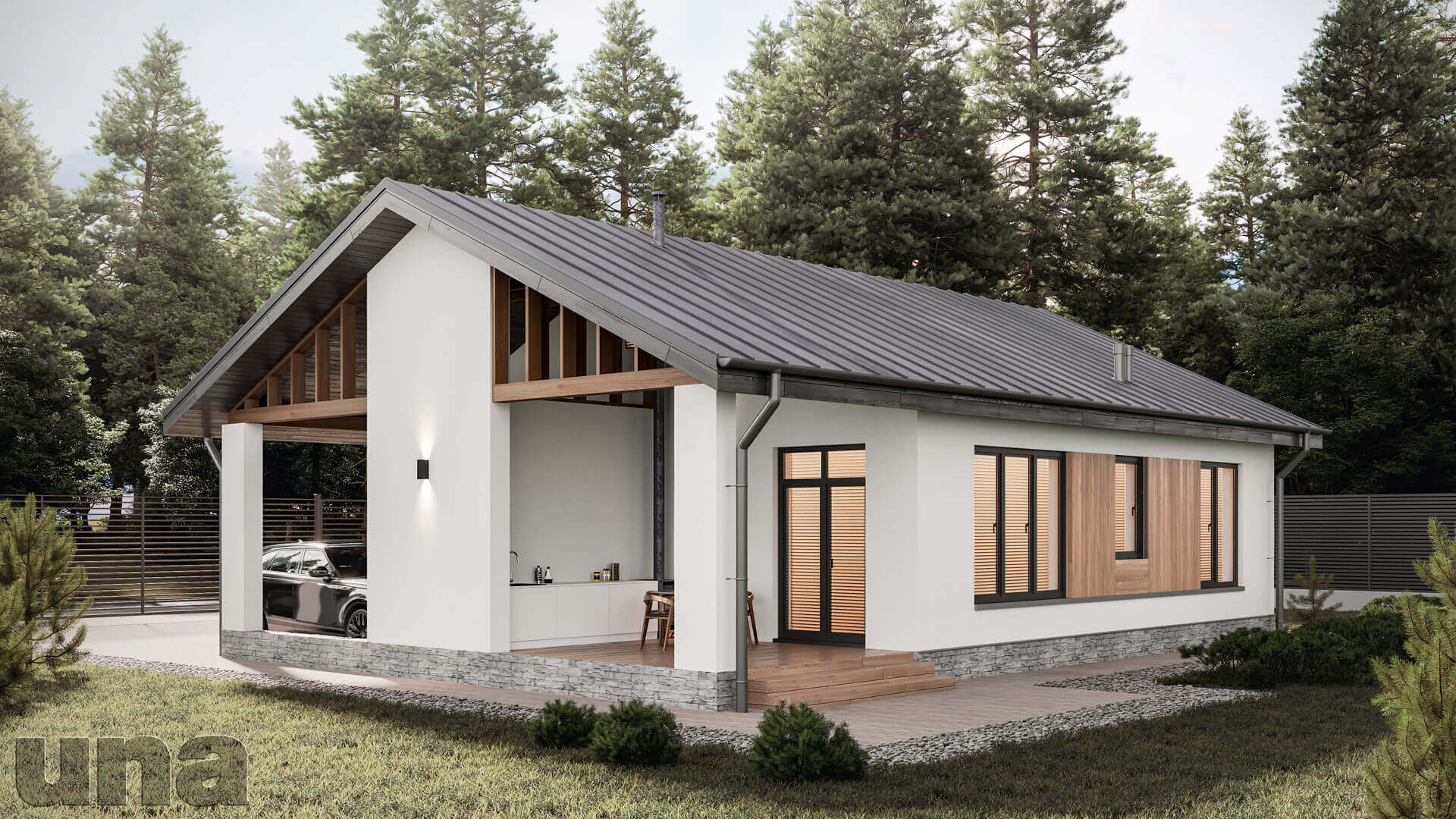 UNA-115 Трёхкомнатная квартира
 со своим загородным участком