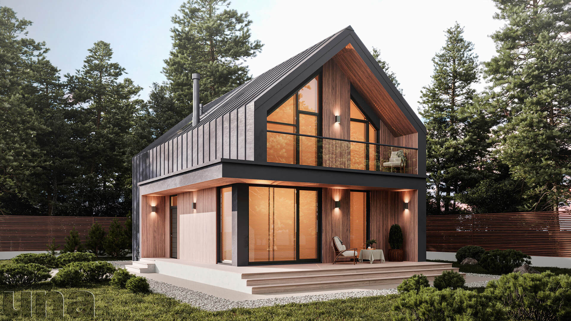 UNA-175 Двухэтажный барнхаус